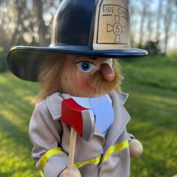 Fireman and Dalmatian Dog Nutcracker Christmas Decoration Holiday Decor Gift - Picture 3 of 8